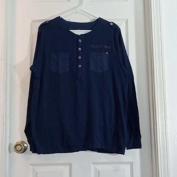 Harley-Davidson Other - Harley-Davidson Long Sleeve Henley Dark Blue Mens Extra Large